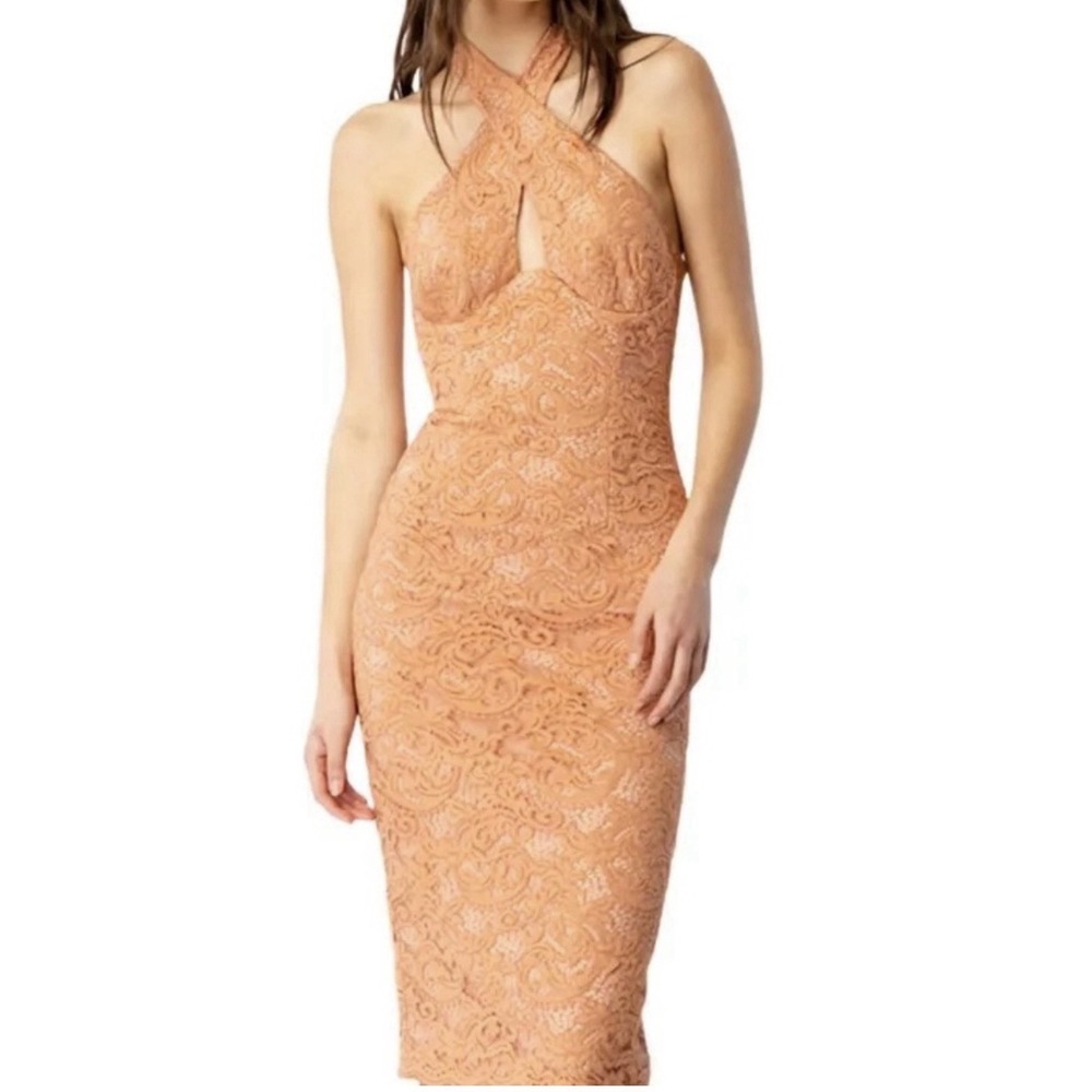 Bardot Riviera Corset Dress Size‎ XL Lace Halter Neck